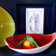 Assiette creuse en porcelaine "ton élan", design céramique Elsa Dinerstein, création originale, art de la table contemporain et créatif, vaisselle pour chef, gastronomie, métiers d'art, art and craft